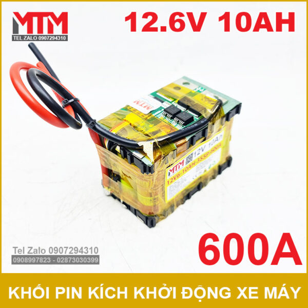 Khối pin kích khởi động xe máy 12.6V 10Ah 600A 3S MTM 5