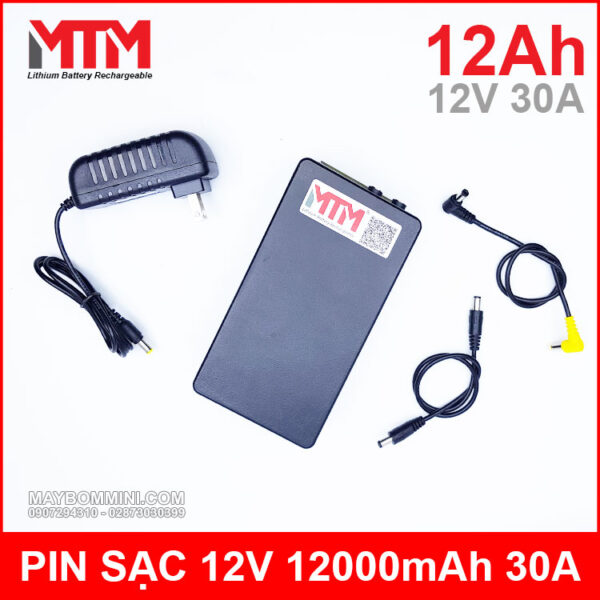 Box pin sạc lithium 12V 12000mAh 30A MTM 9