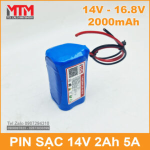 Pin sạc 14V 2Ah 5A 4S MTM 13