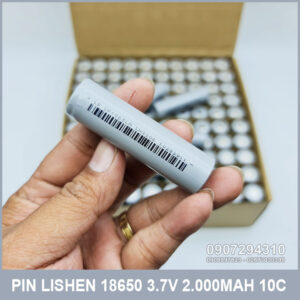 Pin 18650 2000mAh 3.7V 10C Lishen xám 13