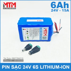 Pin sạc 24V 6Ah 15A 6S MTM 11