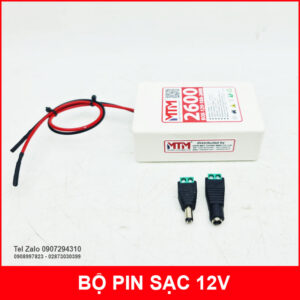 Bộ box pin sạc 12V 2600mAh 10A MTM kèm sạc 16