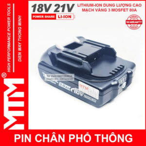 Pin chân phổ thông Makita 18V 21V 2.5Ah 5 cell mạch 80A led báo pin - Cell Samsung 25R 20