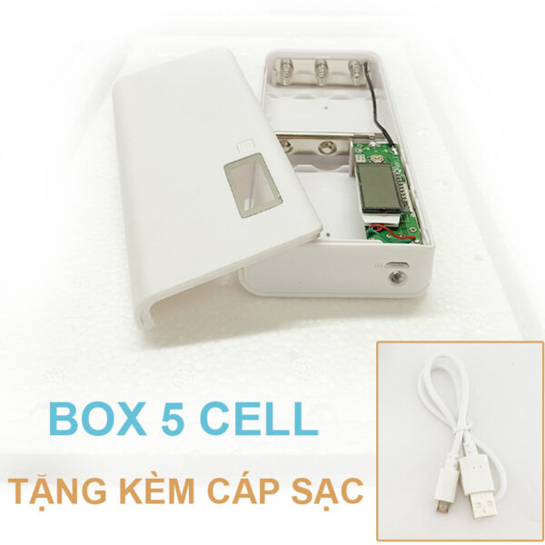 Box sạc pin dự phòng 5 cell 18