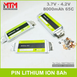 Pin lithium ion 3.7V 8000mAh 65C Smart 10