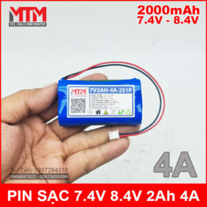 Pin sạc 7.4V 8.4V 2000mAh 4A MTM 13