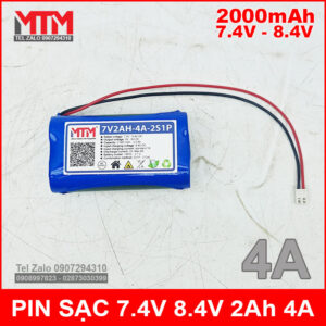 Pin sạc 7.4V 8.4V 2000mAh 4A MTM 14