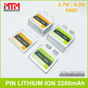 Pin lithium ion 3.7V 2200mAh 100C Smart 16