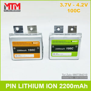 Pin lithium ion 3.7V 2200mAh 100C Smart 15