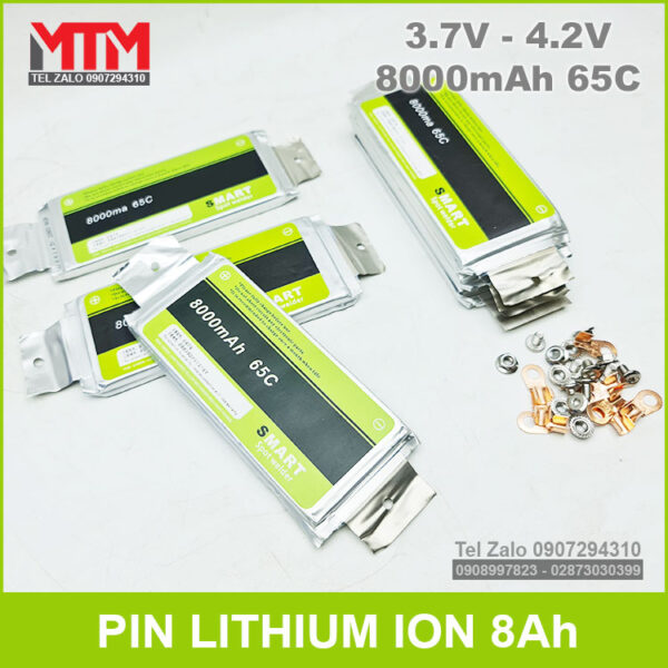 Pin lithium ion 3.7V 8000mAh 65C Smart 3