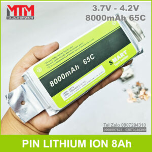 Pin lithium ion 3.7V 8000mAh 65C Smart 12