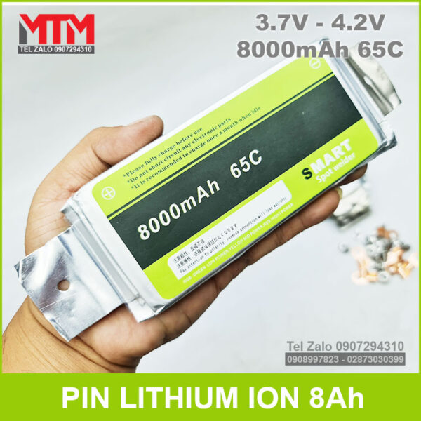 Pin lithium ion 3.7V 8000mAh 65C Smart 6