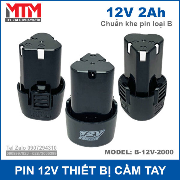 Pin 12V 2000mah 3 cell thiết bị cầm tay – chuẩn khe pin loại B 3