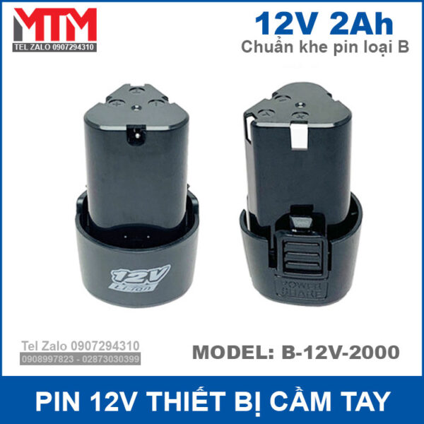 Pin 12V 2000mah 3 cell thiết bị cầm tay – chuẩn khe pin loại B 6