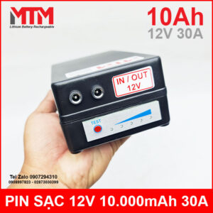 Box pin sạc lithium 12V 10000mAh 30A MTM 15