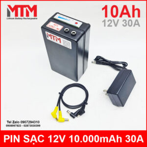 Box pin sạc lithium 12V 10000mAh 30A MTM 14