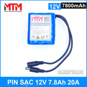 Pin sạc lithium 12V 7800mAh 3S chịu tải 20A MTM 13