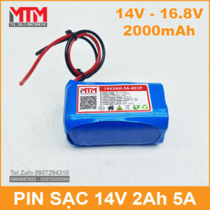 Pin sạc 14V 2Ah 5A 4S MTM 16