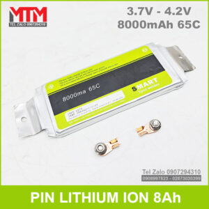 Pin lithium ion 3.7V 8000mAh 65C Smart 13