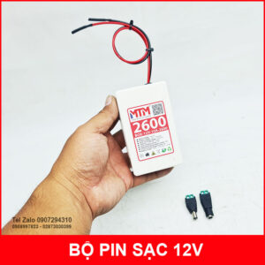 Bộ box pin sạc 12V 2600mAh 10A MTM kèm sạc 17