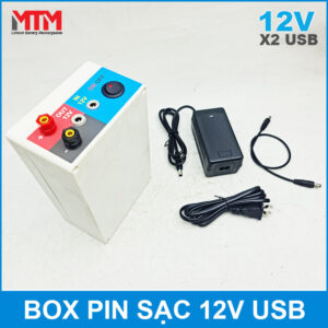 Box pin lithium 12V 18Ah 15A cổng USB 14