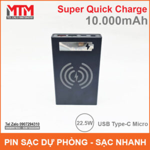 Pin dự phòng 10000mAh sạc nhanh không dây 5 Cell 21