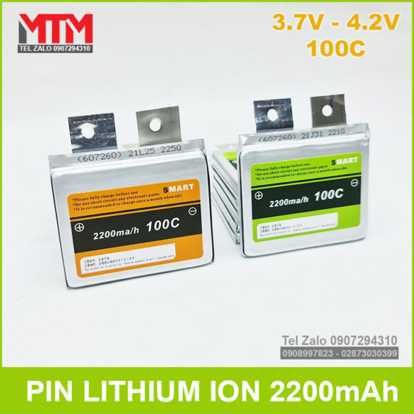 Pin lithium ion 3.7V 2200mAh 100C Smart 4