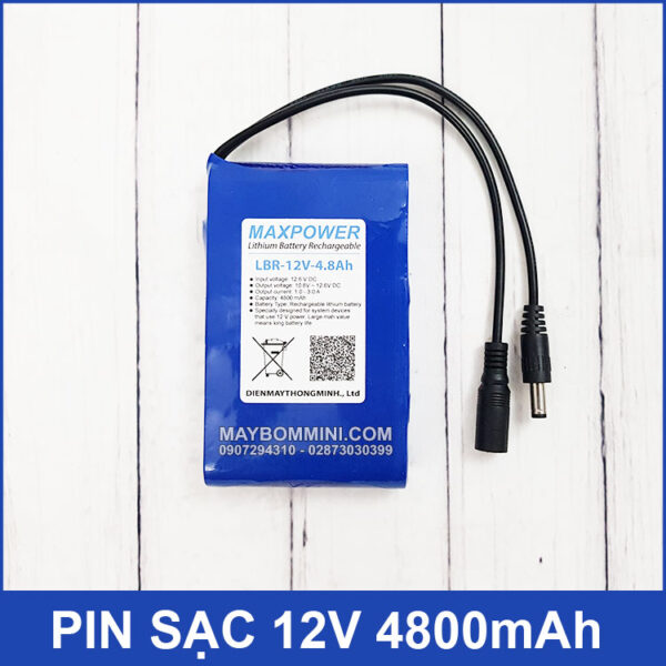 Pin sạc 12V 4800mAh MAXPOWER kèm sạc pin 6