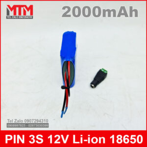 Khối pin sạc 12V 2Ah 5A 3S MTM kèm sạc 17