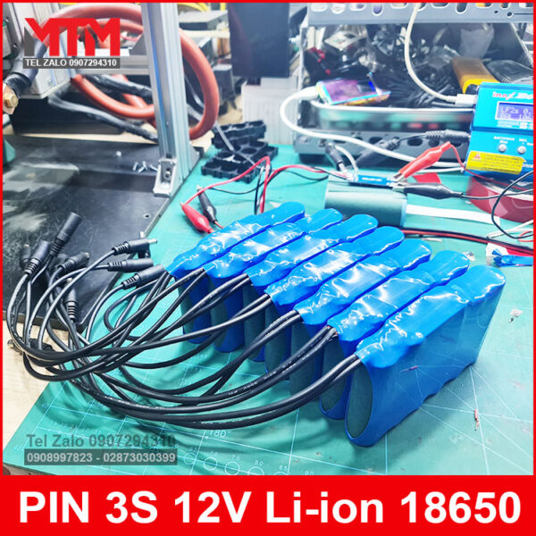 Khối pin sạc 12V 2Ah 5A 3S MTM kèm sạc 10