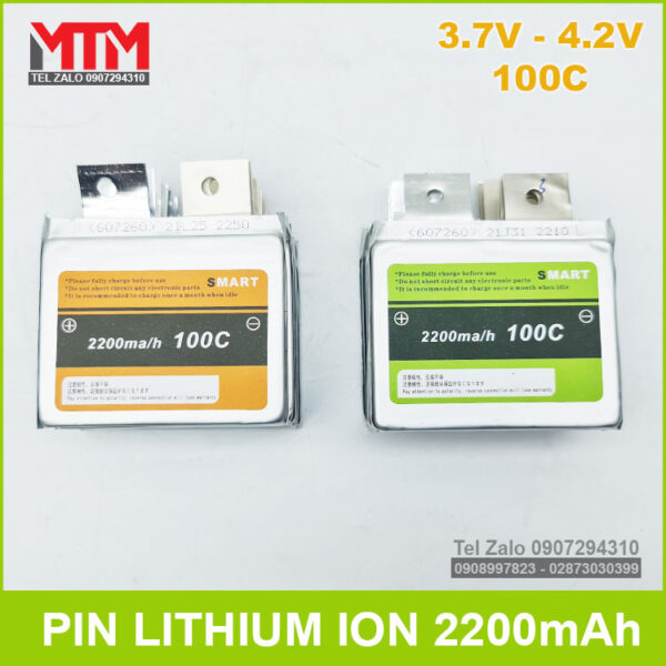 Pin lithium ion 3.7V 2200mAh 100C Smart 3