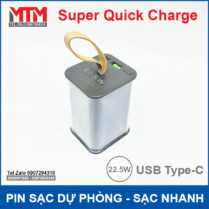 Sạc dự phòng 16000mAh 4 cell 22.5W - sạc nhanh 2 chiều QC PD 14