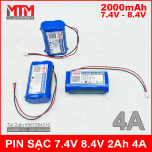 Pin sạc 7.4V 8.4V 2000mAh 4A MTM 17