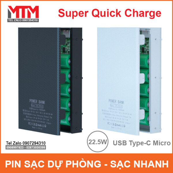 Pin dự phòng 10000mAh sạc nhanh không dây 5 Cell 7