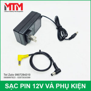 Box pin sạc lithium 12V 4800mAh 10A MTM kèm sạc 15