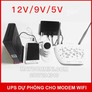 UPS dự phòng modem wifi camera 5V 9V 12V 24000mAh 22