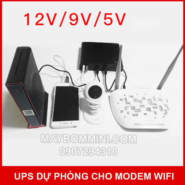 UPS dự phòng modem wifi camera 5V 9V 12V 24000mAh 12