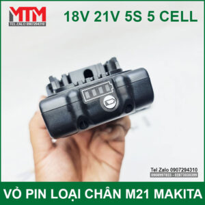 Vỏ pin Makita M21 18V 21V 5 cell kèm báo pin mạch sạc bảo vệ 80A 18