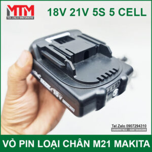 Vỏ pin Makita M21 18V 21V 5 cell kèm báo pin mạch sạc bảo vệ 80A 20