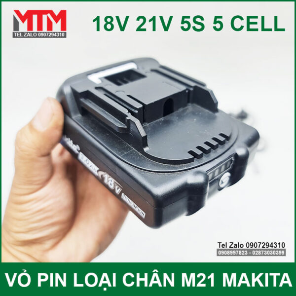 Vỏ pin Makita M21 18V 21V 5 cell kèm báo pin mạch sạc bảo vệ 80A 11