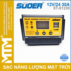 Bộ điều khiển sạc năng lượng mặt trời thông minh 12V24V 30A Suoer ST-S1230 - chính hãng 14