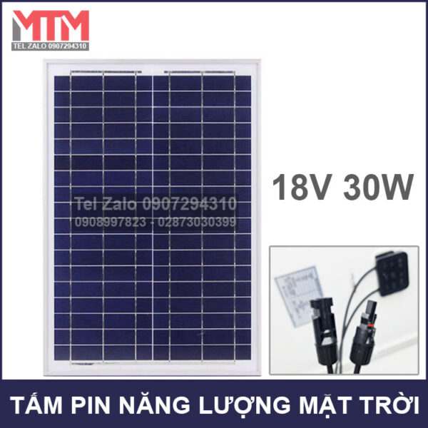 Tấm pin năng lượng mặt trời 18V 30W 2