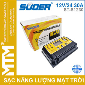 Bộ điều khiển sạc năng lượng mặt trời thông minh 12V24V 30A Suoer ST-S1230 - chính hãng 19