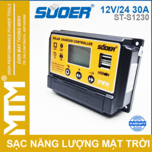 Bộ điều khiển sạc năng lượng mặt trời thông minh 12V24V 30A Suoer ST-S1230 - chính hãng 21