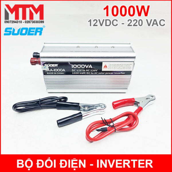 Bộ inverter 12V ra 220V 1000W SUOER SAA-1000A 6