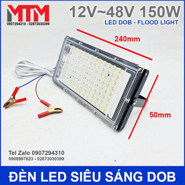 Đèn led siêu sáng 12V 48V 150W DC - Led DOB Flood Light 12