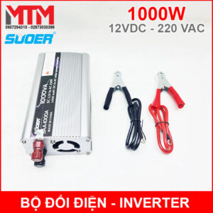 Bộ inverter 12V ra 220V 1000W SUOER SAA-1000A 18