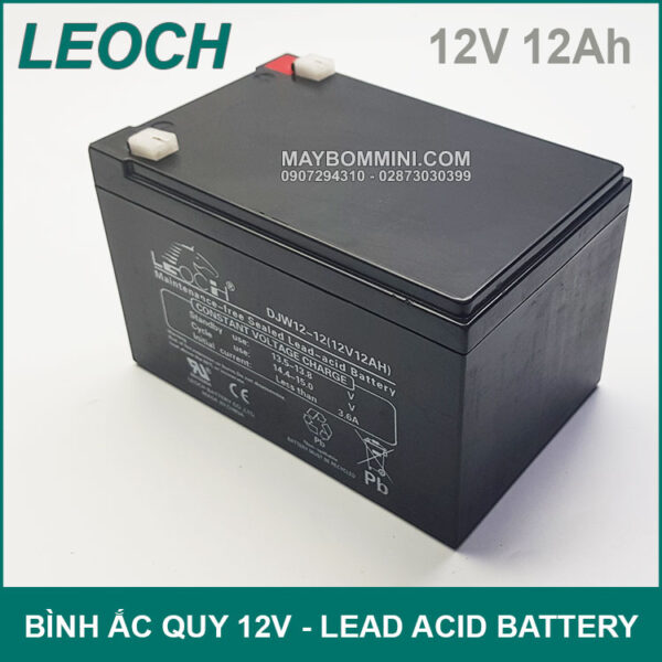Ac quy 12v 12Ah LEOCH chinh hang