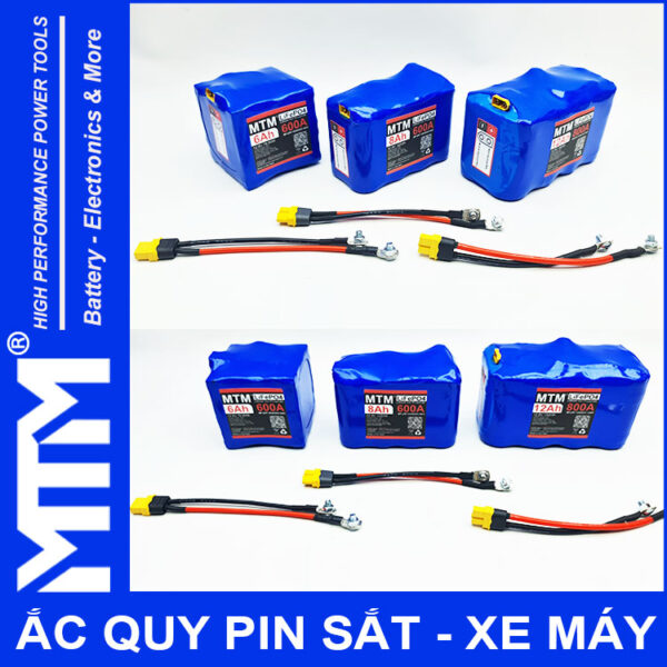 Ac quy pin kich khoi dong xe may 12V 540A Jack XT60 MTM