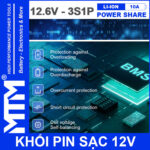 BMS Khoi pin sac 12V 10A 3S1P jack DC MTM
